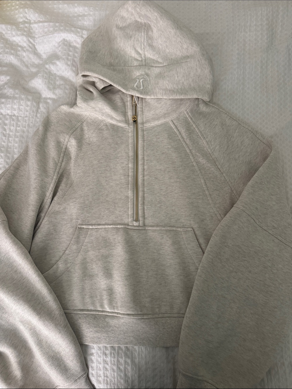 lululemon Scuba Oversized Half-Zip Hoodie light ivory M/L